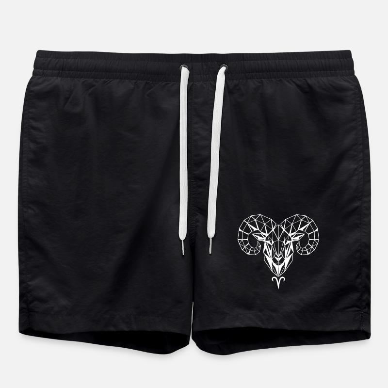 Tête de bélier géométrique - Short de bain - noir