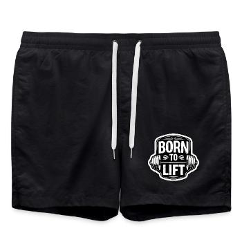 Perfect Gym Gift for Bodybuilding - Swim Trunks - black - Front - AI Model Male 185 light (185cm)