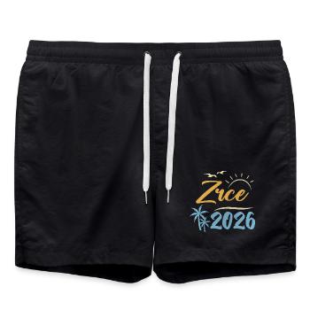 Zrce Party 2026 - Badeshorts - Schwarz - Vorne - AI Model Male 185 light (185cm)
