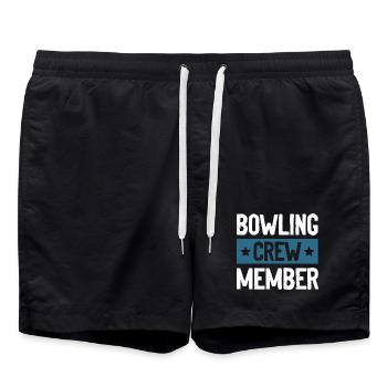 Équipe de bowling - Short de bain - noir - Devant - AI Model Male 185 light (185cm)