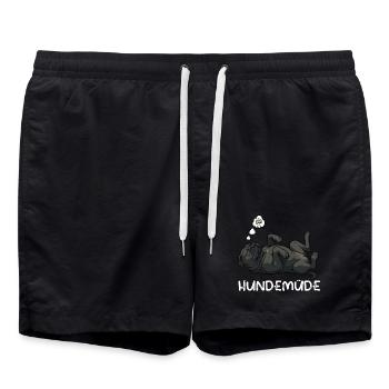 Hundemüde Cane Corso italienischer mastiff  - Badeshorts - Schwarz - Vorne - AI Model Male 185 light (185cm)