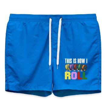 This Is How I Roll 3D Druck Filament Rolle - Badeshorts - Cobalt blue - Vorne