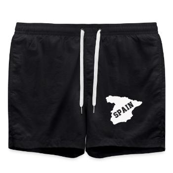 spanien spain - Badeshorts - Schwarz - Vorne - AI Model Male 185 light (185cm)