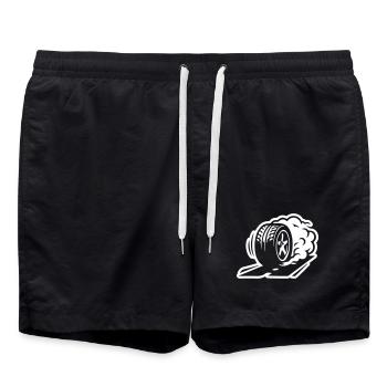 Autoreifen Driften Symbol - Badeshorts - Schwarz - Vorne - AI Model Male 185 light (185cm)