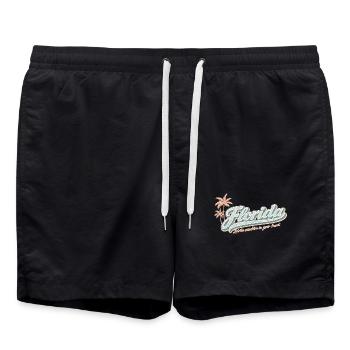 Florida Retro – Soleil dans le cœur - Short de bain - noir - Devant - AI Model Male 185 light (185cm)