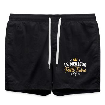 Meilleur Petit Frère Couronné - Short de bain - noir - Devant - AI Model Male 185 light (185cm)