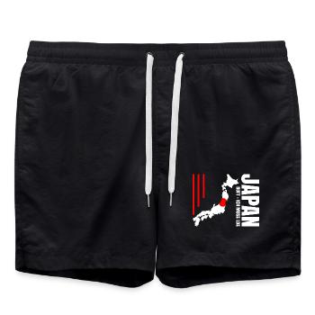 Emigrate to Japan - Swim Trunks - black - Front - AI Model Male 185 light (185cm)