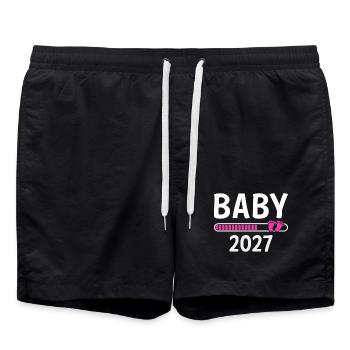 Baby 2027 - Badeshorts - Schwarz - Vorne - AI Model Male 185 light (185cm)