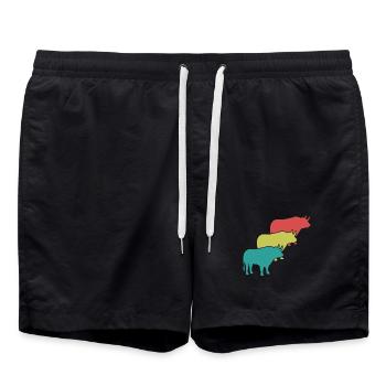 Stier Kraft Trio - Badeshorts - Schwarz - Vorne - AI Model Male 185 light (185cm)