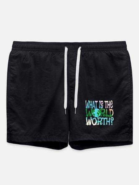 Was ist die Welt wert? - Badeshorts - Schwarz