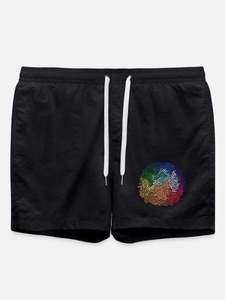 Hello - Badeshorts - Schwarz
