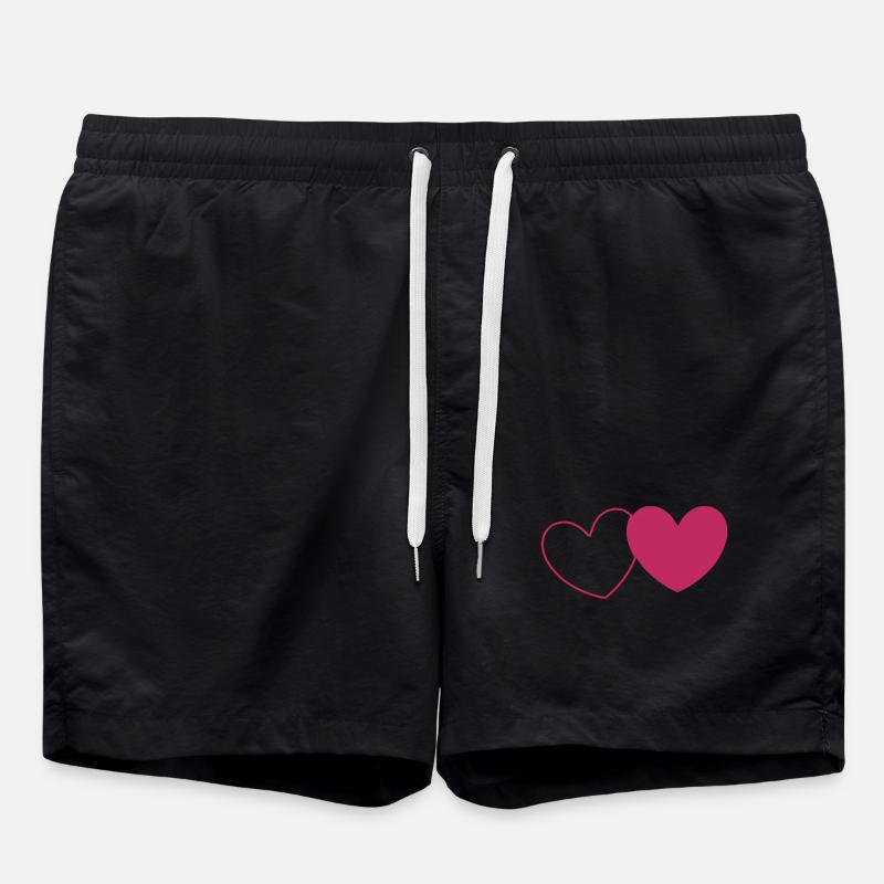 Saint-Valentin, Saint-Valentin, Saint-Valentin - Short de bain - noir