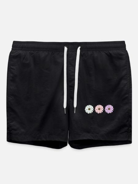 Blume pastell Blume Blumen pastell Blumen flieder - Badeshorts - Schwarz