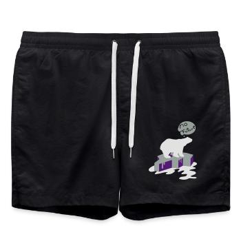 no_future - Swim Trunks - black - Front - AI Model Male 185 light (185cm)