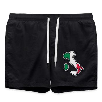 italy_map - Short de bain - noir - Devant - AI Model Male 185 light (185cm)