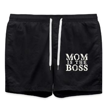 Maman est le patron - Short de bain - noir - Devant - AI Model Male 185 light (185cm)