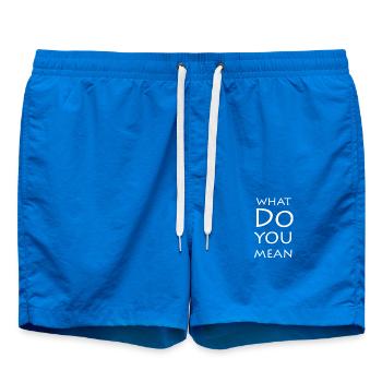 What do you mean? - Swim Trunks - cobalt blue - Front