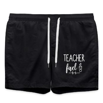 Coffee Gift Education School Proverbs Teacher Training - Swim Trunks - black - Front - AI Model Male 185 light (185cm)
