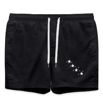 star - Swim Trunks - black - Front - AI Model Male 185 light (185cm)