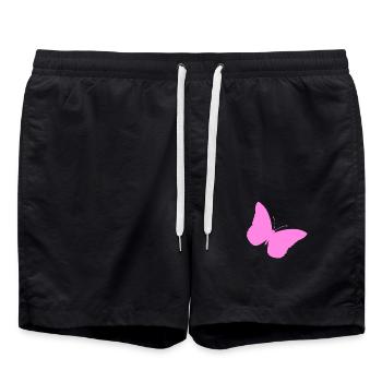 Papillon violet papillon papillon - Short de bain - noir - Devant - AI Model Male 185 light (185cm)