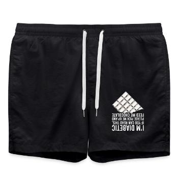 Diabète - Short de bain - noir - Devant - AI Model Male 185 light (185cm)