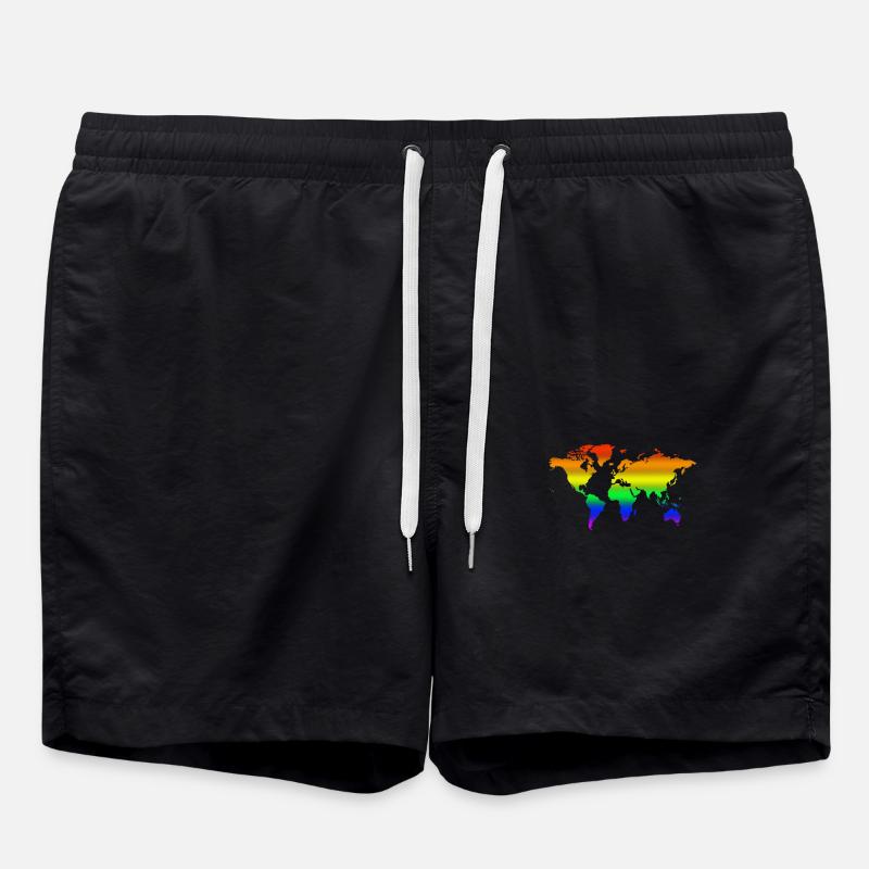 Rainbow World - Swim Trunks - black