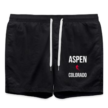 Aspen Ski Colorado - Badeshorts - Schwarz - Vorne - AI Model Male 185 light (185cm)