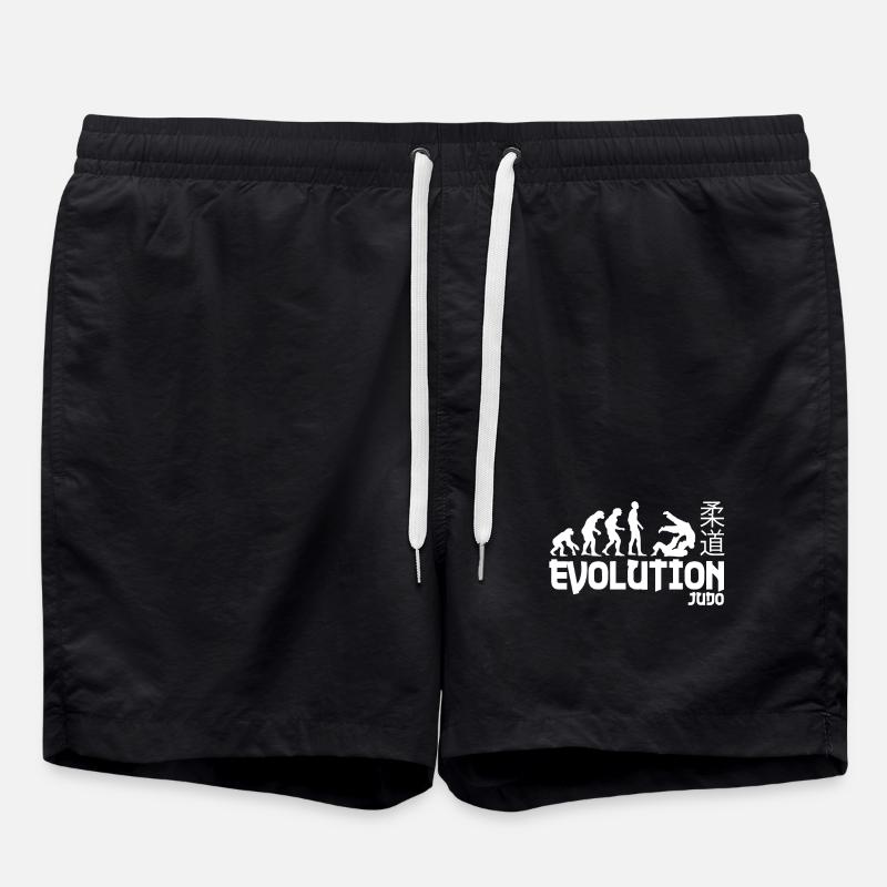Judo Evolution Geschenk Gürtel - Badeshorts - Schwarz