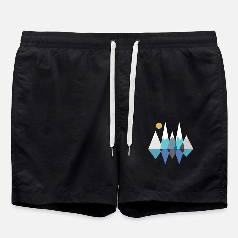 Mountains - Swim Trunks - black