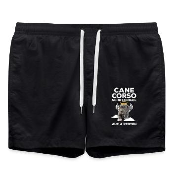Cane Corso Ange Gardien Pattes Chiot Moloss - Short de bain - noir - Devant - AI Model Male 185 light (185cm)