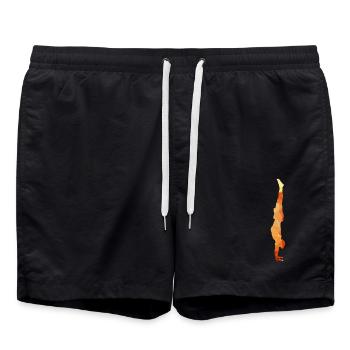 Yoga Stand polygone or - Short de bain - noir - Devant - AI Model Male 185 light (185cm)