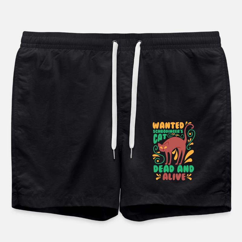 T-shirt Chat de Schrödinger - Physique Chats - Short de bain - noir
