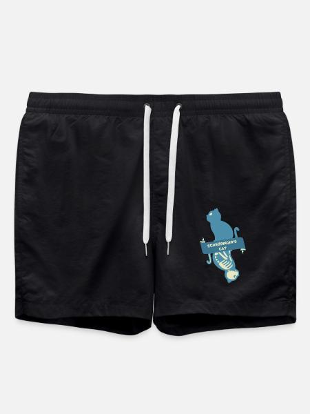 Cadeau de t-shirt Physics Cat de Schrödinger avec un t-shirt Physics - Short de bain - noir