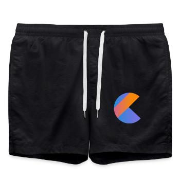programmer software nerd pc computer hacker neu lo - Badeshorts - Schwarz - Vorne - AI Model Male 185 light (185cm)
