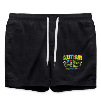 Autisme - Short de bain - noir - Devant - AI Model Male 185 light (185cm)