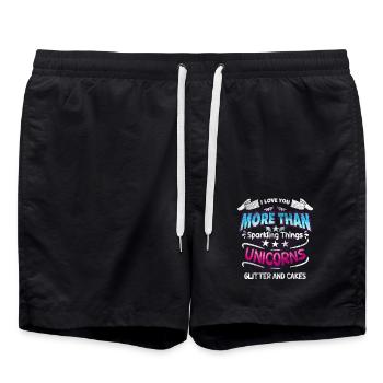 Unicorn - Swim Trunks - black - Front - AI Model Male 185 light (185cm)