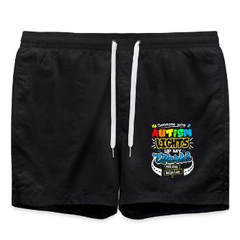 Autisme - Short de bain - noir - Devant - AI Model Male 185 light (185cm)