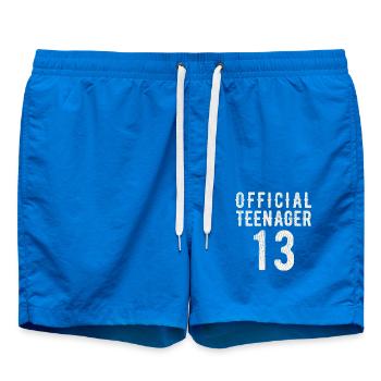 Finally 13 - official teenager thirteen - Swim Trunks - cobalt blue - Front