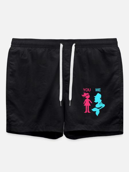 Mermaid - Swim Trunks - black