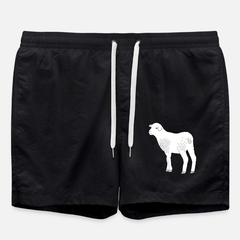 Schaf - Badeshorts - Schwarz