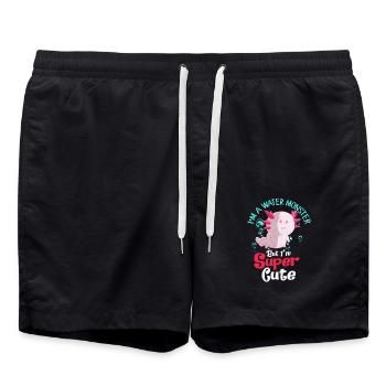 Axolotl - Badeshorts - Schwarz - Vorne - AI Model Male 185 light (185cm)
