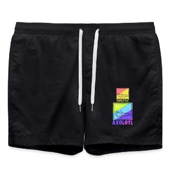 Axolotl - Short de bain - noir - Devant - AI Model Male 185 light (185cm)