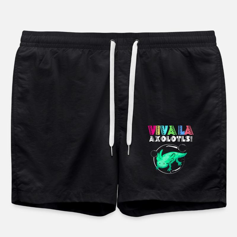 axolotl - Swim Trunks - black