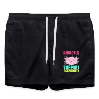 Axolotl - Short de bain - noir - Devant - AI Model Male 185 light (185cm)