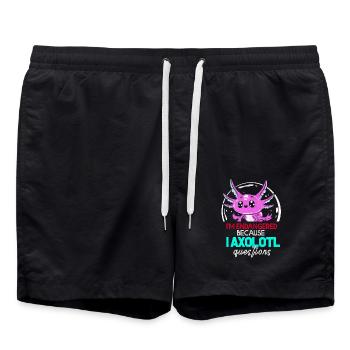 Axolotl - Badeshorts - Schwarz - Vorne - AI Model Male 185 light (185cm)