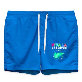 Axolotl Reptile Salamandre Aquarium Kawaii Lurch - Short de bain - cobalt blue - Devant