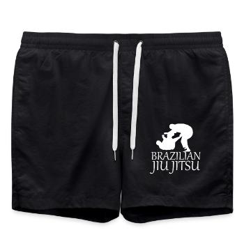 bjj - Swim Trunks - black - Front - AI Model Male 185 light (185cm)