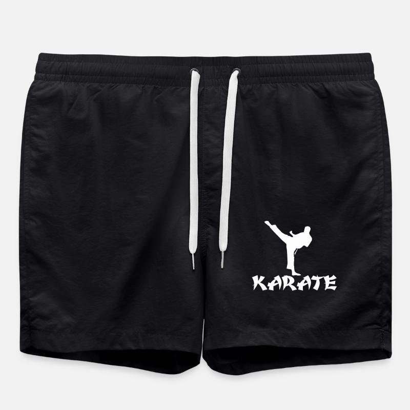 karate - Swim Trunks - black