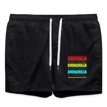 Chinchilla - Swim Trunks - black - Front - AI Model Male 185 light (185cm)