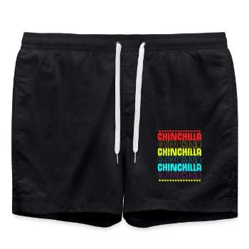 Chinchilla - Swim Trunks - black - Front - AI Model Male 185 light (185cm)